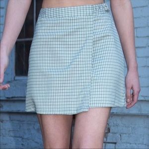 Brandy Melville Plaid Green Emerson Skirt